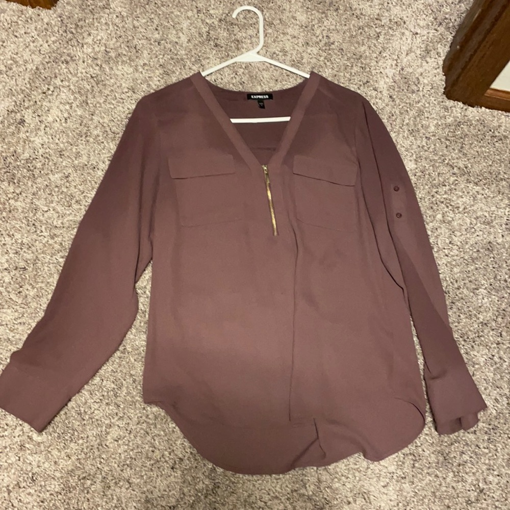 EXPRESS size medium Dress shirt- light purple/mauv